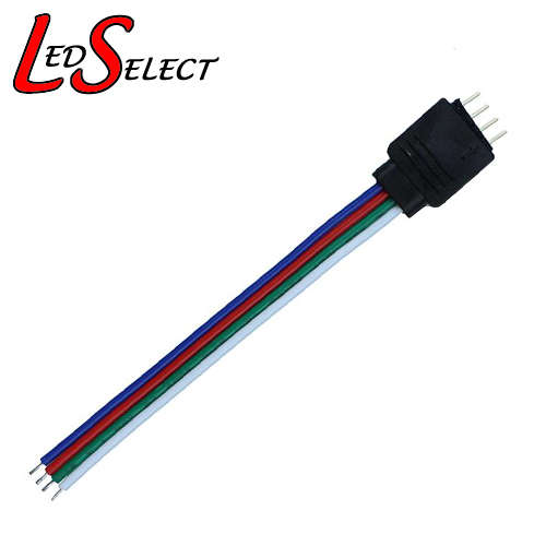 Connector RGB 4 Pin Led Strip (Female to Wire 100mm) **LOCAL STOCK**