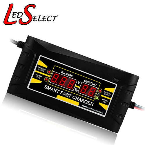 Battery Smart Charger 12V 6A with Display Voltage + Current + Percent **LOCAL STOCK**