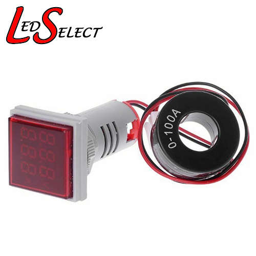 Voltmeter Ammeter AC 220V 31mm 3 Digit Display Red **LOCAL STOCK**