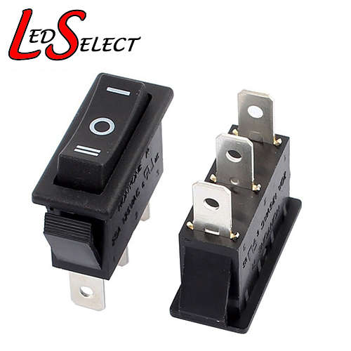 Switch Rocker Panel Button 3 PIN Black 250V 10A On-Off-On **LOCAL STOCK**