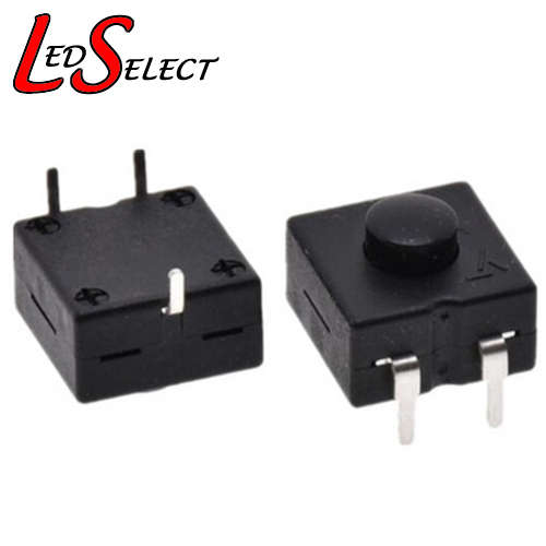Switch Push Button Square Flashlight 12mm 3 Pin Double Row Led On On Off **LOCAL STOCK**