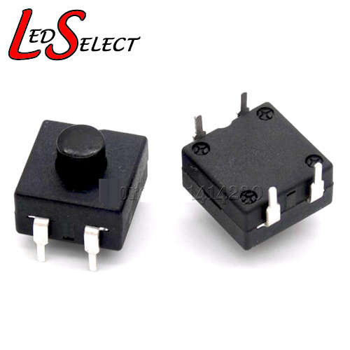 Switch Push Button Latching Square 12mm 4 Pin On Off **LOCAL STOCK**