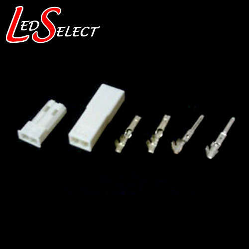 Connector JST White 2-Pin Male / Female Crimp Set Pair **LOCAL STOCK**