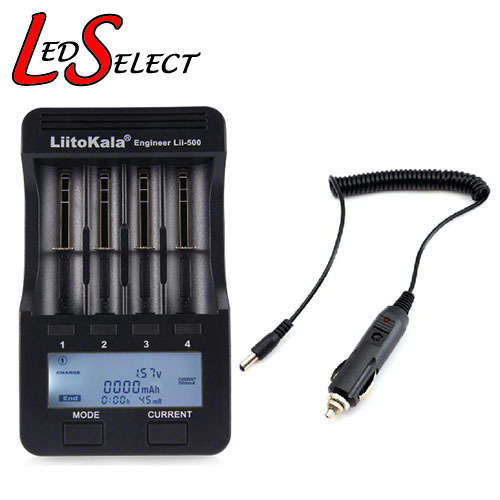 Battery Capacity Tester Charger 18650 Lithium Ion NIMH Liitokala Lii500 + Adapter **LOCAL STOCK**