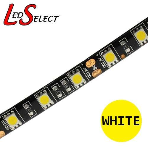 Led Strip Light 5050 60led/mtr White Water Resistant (Black PCB) **LOCAL STOCK**
