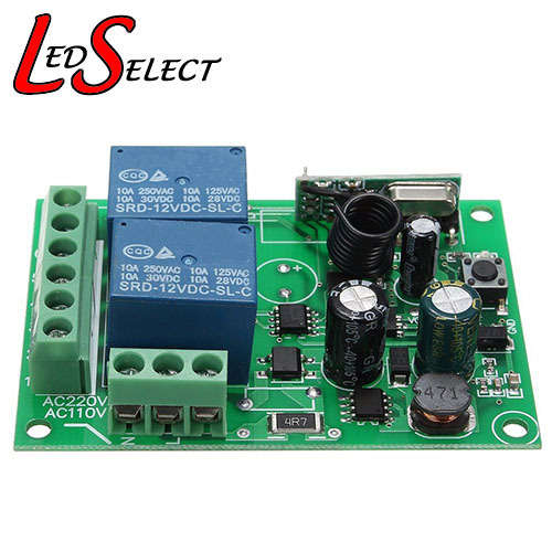 Controller Wireless RF Relay 12V 2 Channel 315Mhz Board Only (No Remote) **LOCAL STOCK**