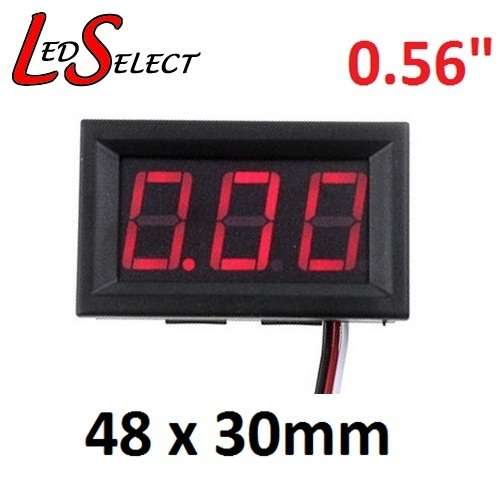 Voltmeter DC 0-33V Large 3 Digit Display **LOCAL STOCK**