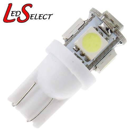 Car LED T10 Cool White 5Led 5050 12V **LOCAL STOCK**