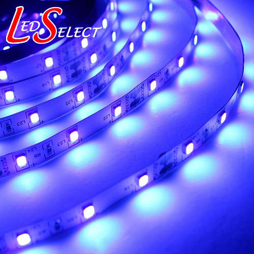 Led Strip UV Ultraviolet Light 5050 60Led/mtr 14.4W/m Non-Waterproof 395-405nm **LOCAL STOCK**