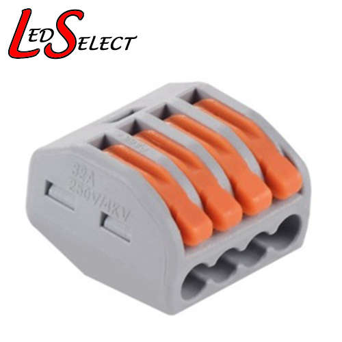 Wire Connector Wago 4 Lever for 0.08mm to 4mm wire **LOCAL STOCK**