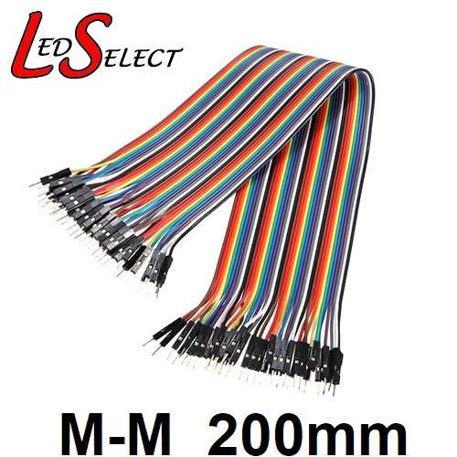 Wire Jumper Dupont Male - Male 200mm 40pcs **LOCAL STOCK**