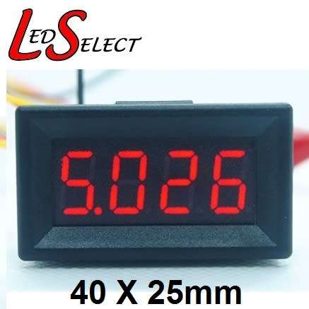 Voltmeter DC 0-100V 4 Digit Display **LOCAL STOCK**