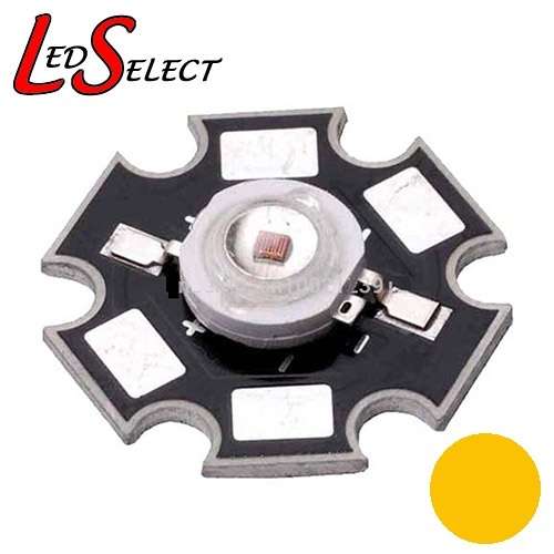 1W Led Yellow/Amber on Aluminium Base **LOCAL STOCK**