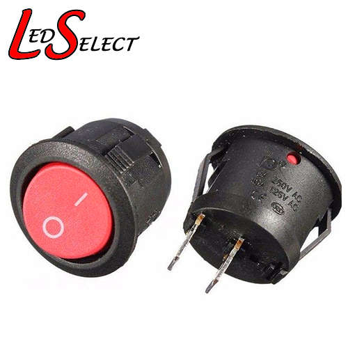 Switch Rocker Red 16mm Round 220V AC **LOCAL STOCK**