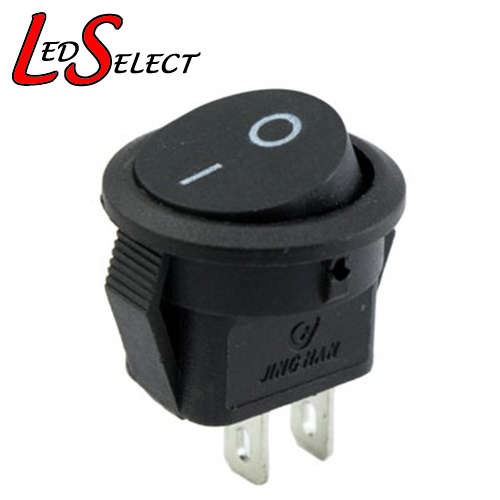 Switch Rocker Black 16mm Round 220V AC **LOCAL STOCK**