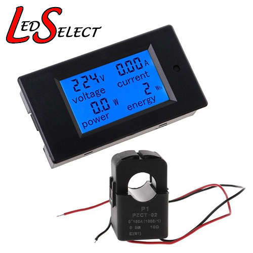 Meter Energy Watt 4 in 1 AC 80-260V 100A + Split CT PZEM-061 **Local Stock**