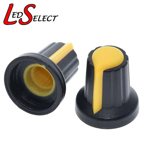 Dimmer Rotary Knob 6mm Shaft Yellow WH148 **LOCAL STOCK**