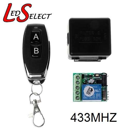 Controller Relay 12V 1 Channel + 1 Remote (2 Button) 433MHz**LOCAL STOCK**