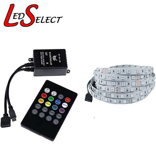 RGB LED Sound Activated Music DJ Controller & Remote with 5mtr roll of RGB Strip  **LOCAL STOCK**