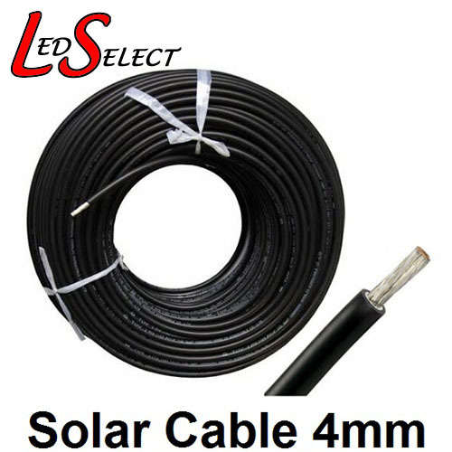 Solar Cable Wire Black 4mm Dia **LOCAL STOCK**