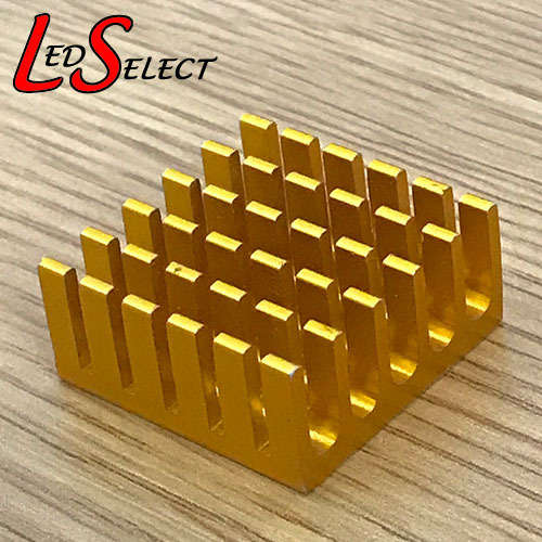 Heatsink 22 x 22 x 10mm Gold **LOCAL STOCK**