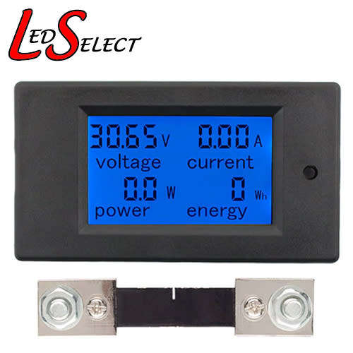 Volt Ammeter DC 100V 100A Digital 4-IN-1 Current Voltage Power Energy Meter + Shunt **LOCAL STOCK**