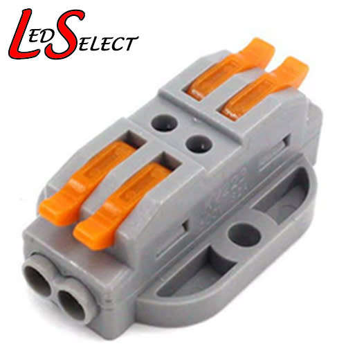 Wire Connector Double Sided Wago 2 Lever for 0.08mm to 4mm wire with Mount Holes **LOCAL STOCK**