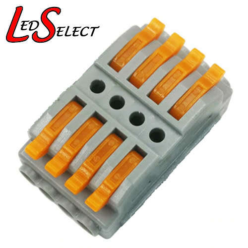 Wire Connector Double Sided Wago 4 Lever for 0.08mm to 4mm wire **LOCAL STOCK**