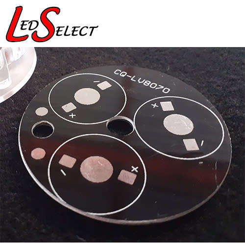 49mm 3 Led Base Plate Circuit Board for 1W, 3W or 5W Leds **LOCAL STOCK**