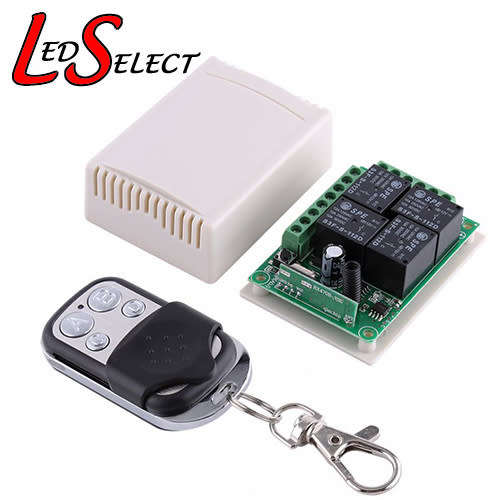 Controller Remote Relay Switch 4 channel DC 12V & 1 Remotes 433mhz **LOCAL STOCK**