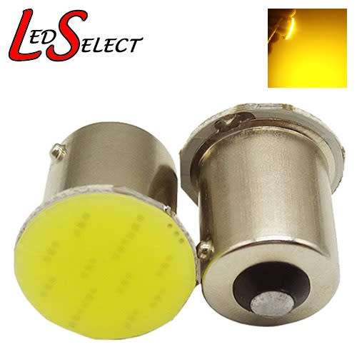 Car LED Yellow / Amber Cob Tail Light 1156 BA15 **LOCAL STOCK**
