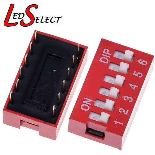 Switch DIP Slide PCB 6Way **LOCAL STOCK**