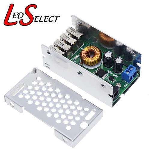 Battery Charger (9-36V to 5V) 4x USB 5A with Cover **LOCAL STOCK**