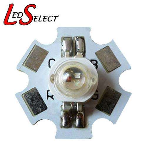 3W Led RGB (4 leg) on Aluminium Base **LOCAL STOCK**