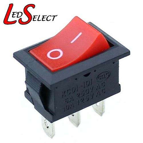 Switch Rocker Panel Button 3 PIN Red 250V 6A On-Off **LOCAL STOCK**