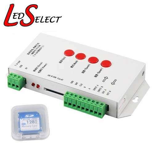Controller T1000S Programmable LED Pixel 5-24V WS2812B LPD6803 with SD Card **LOCAL STOCK**
