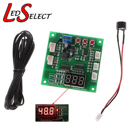 Fan Speed Controller Temperature Alarm 12-48V DC for 2x Fan with Display **LOCAL STOCK**