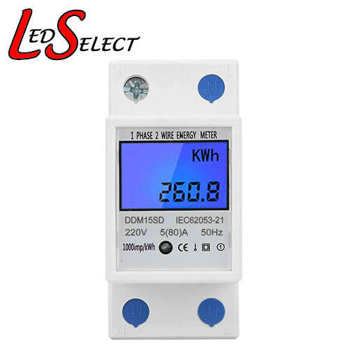 Meter Energy Power Consumption Din Rail 220V 80A with Backlight  **LOCAL STOCK**