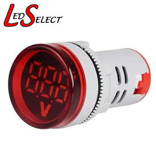 Voltmeter Voltage Meter Digital Display 22mm 220V AC (60-500V) Red **LOCAL STOCK**