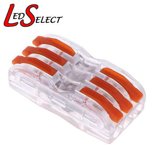 Wire Connector Double Sided Clear Wago 3 Lever for 0.08mm to 4mm wire **LOCAL STOCK**