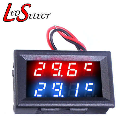 Temperature Meter 5V-24V Blue/Red + 2 Probe for Car Aquarium Fridge **LOCAL STOCK**