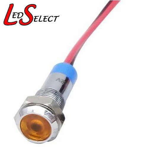 Light Led Signal Metal 6mm 220V Yellow Waterproof **LOCAL STOCK**