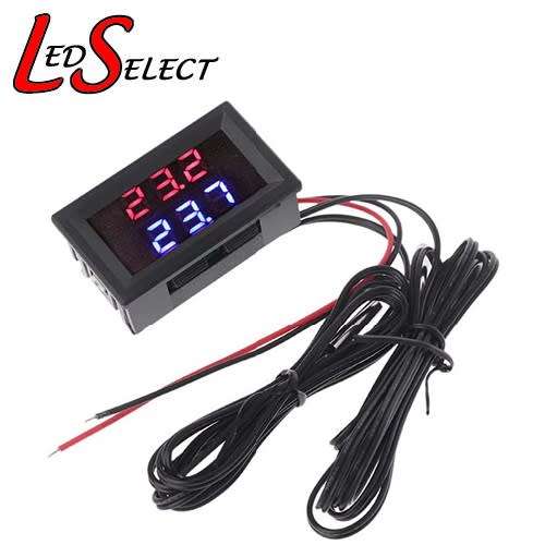 Temperature Meter 5V-24V Blue/Red Dual + 2 Probe for Car Aquarium Fridge **LOCAL STOCK**