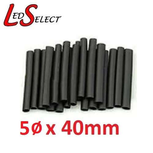 Heat Shrink 5mm Diameter 40mm Long Black **LOCAL STOCK**