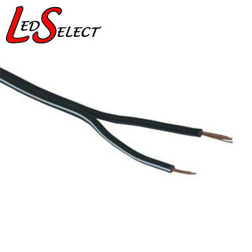 Wire Twin Flex Ripcord 0.2mm Diameter Black **LOCAL STOCK**