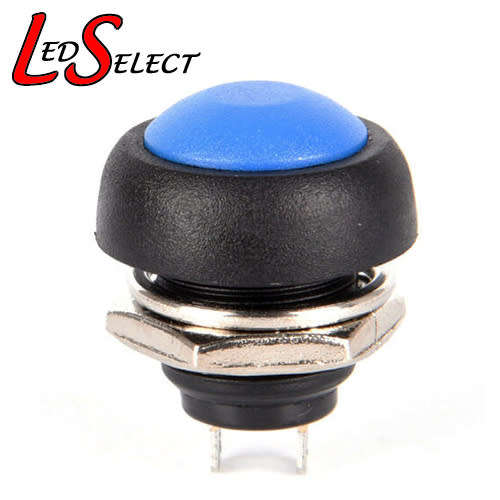Switch Push Button Momentary 12mm Dome Blue **LOCAL STOCK**