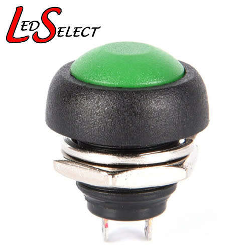 Switch Push Button Momentary 12mm Dome Green **LOCAL STOCK**