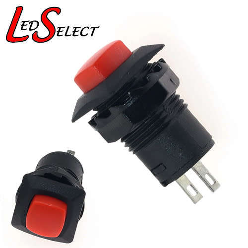 Switch Push Button Latching Self Locking 12mm Red Square **LOCAL STOCK**