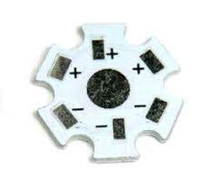 1W/ 3W Led Aluminium Base Heatsink (Star Shape) White