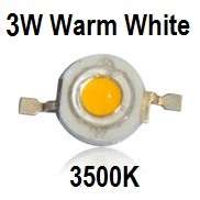 3W Led Warm White 3000-3500K